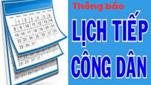 Thông Báo Lịch tiếp công dân của đồng chí Chủ tịch UBND xã năm 2025